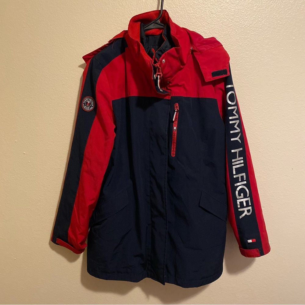 Tommy Hilfiger Red and Blue Windbreaker Size L